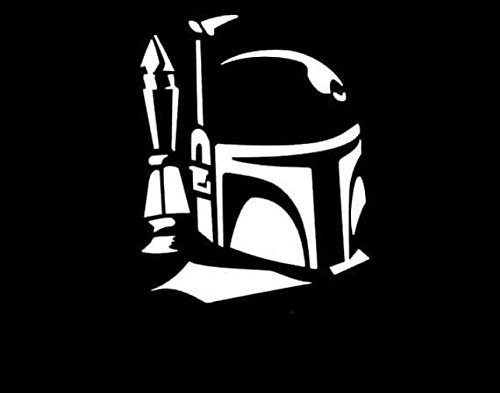 Boba Fett Star Wars Decal Vinyl Sticker|Cars Trucks Vans Walls Laptop| White |5.5 x 4 in|LLI189