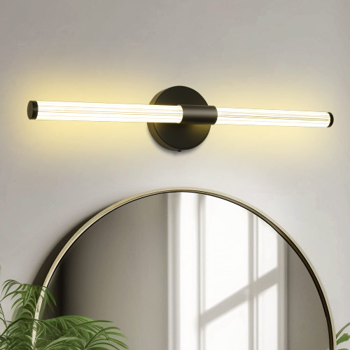 OSGNER LED Vanity Light Fixtures, Black Wall Sconce LED Bathroom Light Fixture Over Mirror 23inch Modern Vanity Lighting Bar 20W 4000K Vanity Lights for Bathroom Bedroom Living Room OSGNER LED Vanity Light Fixtures, Black Wall Sconce LED Bathroom Light Fixture Over Mirror 23inch Modern Vanity Lighting Bar 20W 4000K Vanity Lights for Bathroom Bedroom Living Room