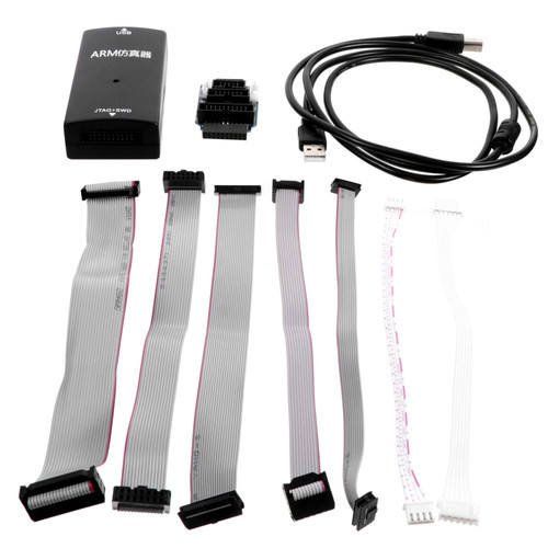 Scicalife USB JTAG Emulator Debugger Programmer V9 ARM Emulator High-Speed Download Black Cable