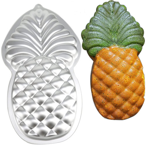 Pormasbenzer 3D Aluminum Fruit Cake Mould Large BIG Pineapple Shape Mould Birthday Christmas Party Cake Pan Tins Decorating Baking Tool