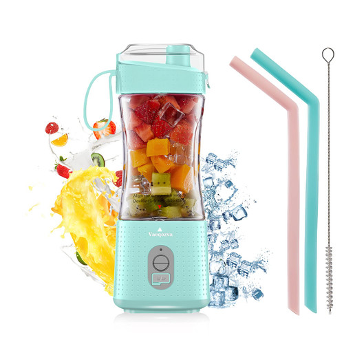 Vaeqozva Portable Blender USB Rechargeable Personal Mixer Fruit Mini Blender for Smoothie, Fruit Juice, Protein Shake, Milk Shakes Light Blue Vaeqozva Portable Blender USB Rechargeable Personal Mixer Fruit Mini Blender for Smoothie, Fruit Juice, Protein Shake, Milk Shakes Light Blue