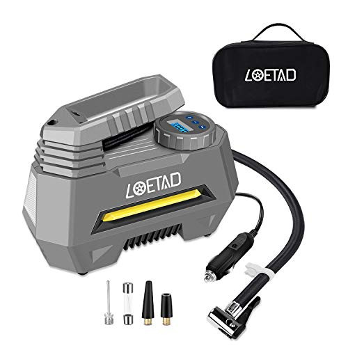 LOETAD Portable Air Compressor Pump Auto Digital Car Tire Inflator 12V 150 PSI Tire Pump for Car Bicycle and Other Inflatables LOETAD Portable Air Compressor Pump Auto Digital Car Tire Inflator 12V 150 PSI Tire Pump for Car Bicycle and Other Inflatables