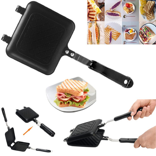 Sandwich Maker Double-Coated Hot Sandwich Maker Pan Flip Pan Non-Stick Grilled Sandwich Panini Maker Multifunctional Pressure Pan for Indoor Outdoor Home Kitchen Breakfast Frying Waffle,14.17inch Sandwich Maker Double-Coated Hot Sandwich Maker Pan Flip Pan Non-Stick Grilled Sandwich Panini Maker Multifunctional Pressure Pan for Indoor Outdoor Home Kitchen Breakfast Frying Waffle,14.17inch