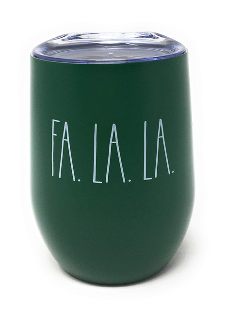 Rae Dunn FA LA LA Insulated Stainless Steel green Wine Travel Tumbler - ? Oz