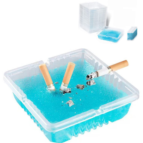 Disposable Ashtrays for Cigarettes Outdoor?Smokeless Ashtrays for Indoor Portable Windproof Ashtray?Pack of 30-Blue Smoke Purifier Disposable AshTray with Sand