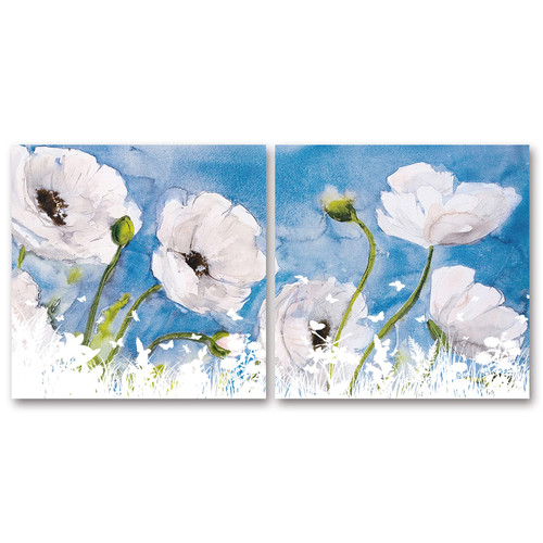 Flower Canvas Wall Art for Living Room,Tulip Canvas Art Wall Decor,White Blossom Blue Background Canvas Artwork Bathroom Wall Decor Contemporary Canvas Painting Bedroom Home Decor,16x16 Inchx2 No Frame Flower Canvas Wall Art for Living Room,Tulip Canvas Art Wall Decor,White Blossom Blue Background Canvas Artwork Bathroom Wall Decor Contemporary Canvas Painting Bedroom Home Decor,16x16 Inchx2 No Frame