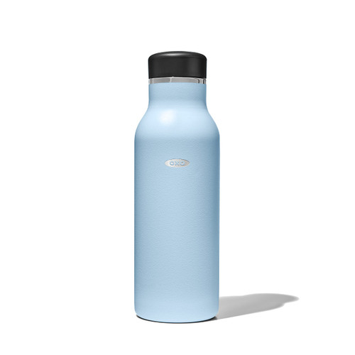 OXO Strive 16oz Insulated Water Bottle with Standard Lid - Topaz Blue