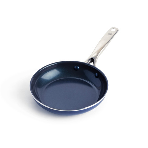 Blue Diamond Cookware Diamond Infused Ceramic Nonstick 8" Frying Pan Skillet, Induction, PFAS-Free, Dishwasher Safe, Oven Safe, Blue