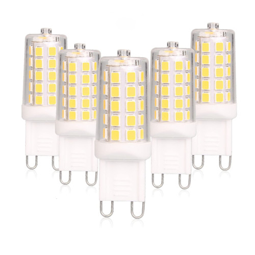 BAOMING G9 LED Bulb Neutral WhiteT 4W, 40W T4 G9 Halogen Equivalent,4000K 120V No-Flicker, Chandelier Lighting 450LM Non-Dimmable (5 Pack)