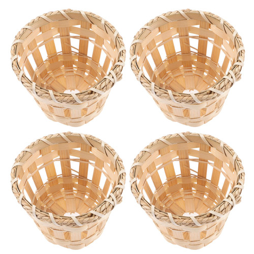 Drum Lamp Shades Bamboo Lampshade Drum Lamp Shade 4.13x3.14x3.14in Indoor Light Cover 4pcs Ceiling Lamp Cover for Pendant Lamps Table Lamps Wall Lamps Floor Lamps