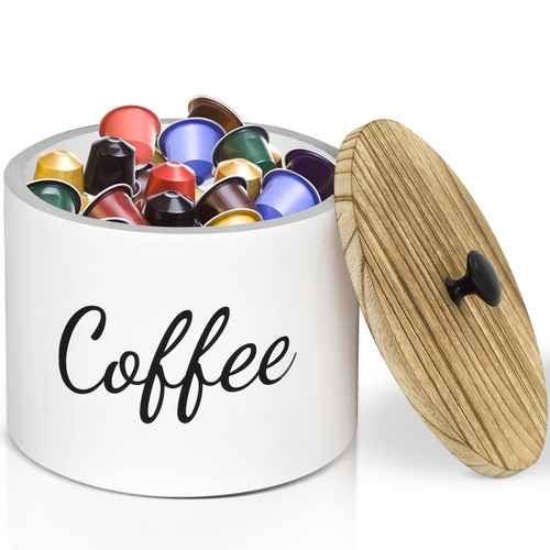 Wood Coffee Pod Holder With Lid, Coffee Station Organizer for Counter, Coffee Filter Holder Coffee Filter Storage Container, Coffee Pod Storage Basket, Coffee Bar Accessories Organizer Wood Coffee Pod Holder With Lid, Coffee Station Organizer for Counter, Coffee Filter Holder Coffee Filter Storage Container, Coffee Pod Storage Basket, Coffee Bar Accessories Organizer