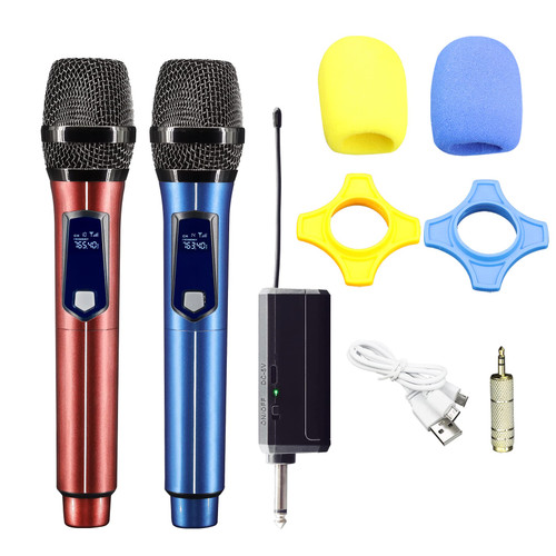 PAsucceed Wireless Microphone, Dual Handheld Wireless Dynamic Microphone System, Easy to Use for Churches, Speeches, Weddings, Party Singing, Karaoke Machines, Speakers, Amplifiers, 160 ft. Range