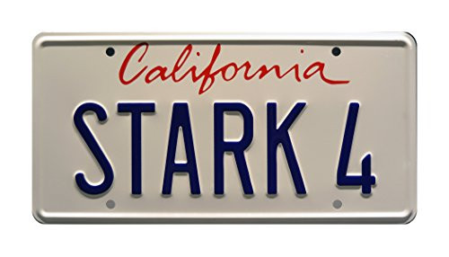 Celebrity Machines Iron Man | Tony Stark's 2007 Audi R8 | STARK 4 | Metal Stamped Vanity Prop License Plate