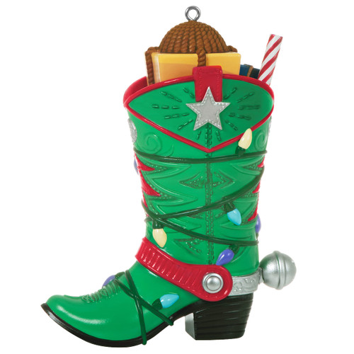 Hallmark Keepsake Christmas Ornament 2021, Lights to Boot Cowboy Boot Hallmark Keepsake Christmas Ornament 2021, Lights to Boot Cowboy Boot