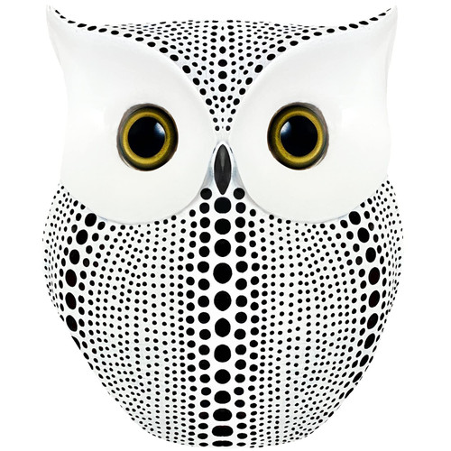 AFOOFA Adorable Owl Statue, Cute Big Eyes Owl Statue, Modern Owl Decoration Small Figurines Owl Gifts, Shelf Accent for Office Home Decor Owl Lover(Blue)