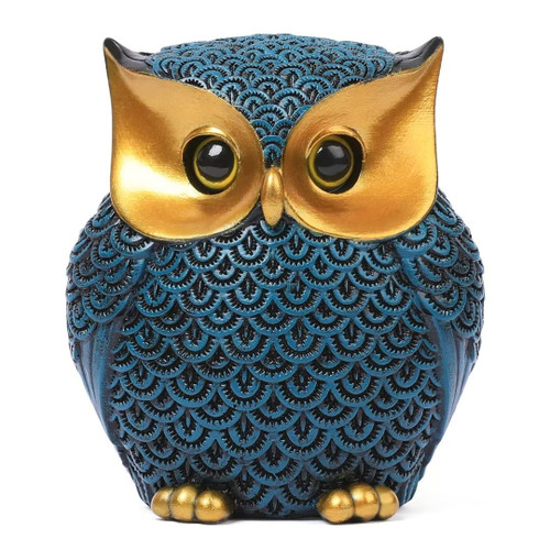 Artpaul Owl Statue Home Decor Accents Small Decor Items for Shelf Owl Figurines Home Decorations for Living Room Office Bedroom, Gifts for Owl Lover (Blue) Artpaul Owl Statue Home Decor Accents Small Decor Items for Shelf Owl Figurines Home Decorations for Living Room Office Bedroom, Gifts for Owl Lover (Blue)