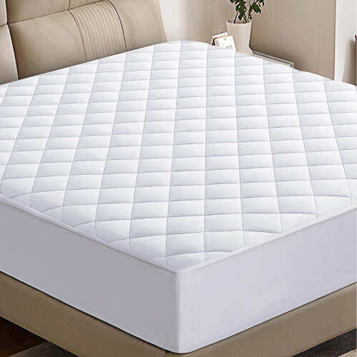 REMOCA HOME Quilted Full Size Mattress Pad Cover with Deep Pocket Fits Up to 21", Soft and Noiseless, Machine Washable (White, Full) REMOCA HOME Quilted Full Size Mattress Pad Cover with Deep Pocket Fits Up to 21", Soft and Noiseless, Machine Washable (White, Full)