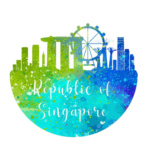 Republic of Singapore Wall Stickers Creative Our First Christmas in City/State Outdoors Wall Decals Vinyl Wall Stickers Quotes for Classroom Car School Wall Art 18in