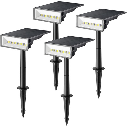 Consciot Solar Outdoor Lights, Solar Spot Lights Outdoor, 6500K Daylight Solar Lights Outdoor Waterproof, Solar Spot Lights for Outside Garden Yard Tree,4 Pack