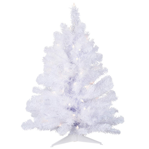 Vickerman 2' Crystal White Spruce Artificial Christmas Tree - Clear Dura-lit Incandescent Lights - Faux Spruce Christmas Tree - Seasonal Indoor Home Decor Vickerman 2' Crystal White Spruce Artificial Christmas Tree - Clear Dura-lit Incandescent Lights - Faux Spruce Christmas Tree - Seasonal Indoor Home Decor