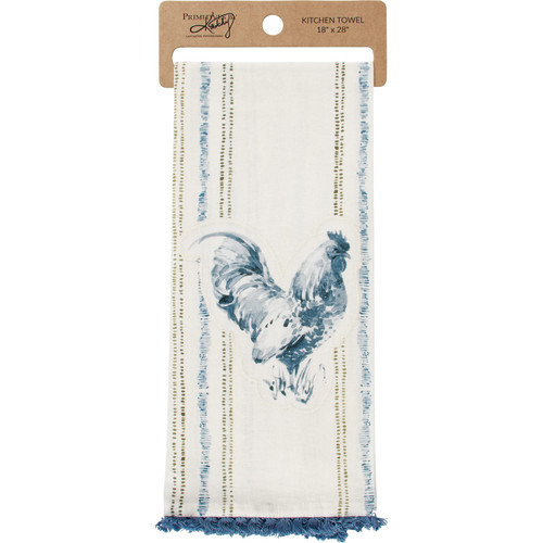 Primitives by Kathy Kitchen Dish Towel - Blue Rooster