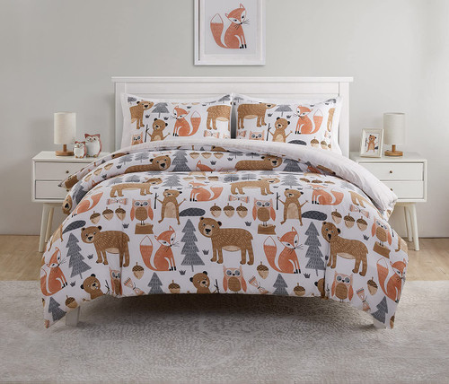 VCNY Home Little Campers Reversible 3 Piece Bedding Comforter Set Full Multi