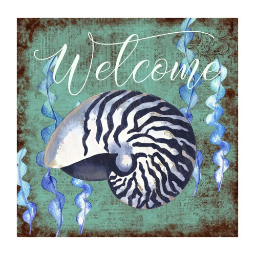 Sea Snail Starfish Nautical Beach Ocean Theme School Home Decorations Wall Decals Watercolor Marine' Life Reusable Home Decals for Dorm Classroom Restaurant Mirrors Vinyl 18in
