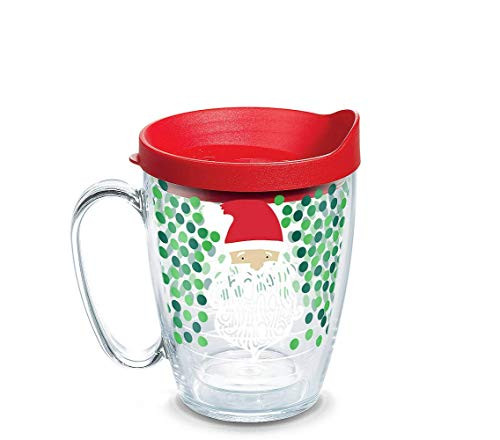 Tervis 16 ounces Coton Colors Ho Ho Santa Travel Mug Wrap with Red Lid