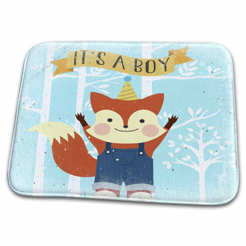 3dRose Baby Shower-Baby Boy Birthday-Blue Fox Animal Illustration... - Dish Drying Mats (ddm-269190-1) 3dRose Baby Shower-Baby Boy Birthday-Blue Fox Animal Illustration... - Dish Drying Mats (ddm-269190-1)