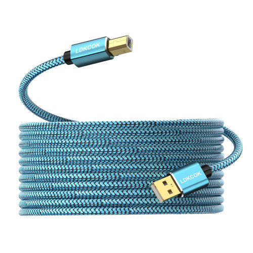 LDKCOK Printer Cable 30 ft, USB Printer Cable Type A Male to B Male Scanner Cord USB B Cable High Speed for HP, Canon, Epson, Dell, Brother, Lexmark, Xerox, Samsung etc LDKCOK Printer Cable 30 ft, USB Printer Cable Type A Male to B Male Scanner Cord USB B Cable High Speed for HP, Canon, Epson, Dell, Brother, Lexmark, Xerox, Samsung etc