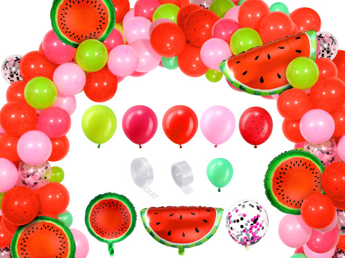 114 Pieces Watermelon Party Balloon Garland Arch Kit Watermelon Foil Balloons Watermelon Seed Red Polka Dot Balloons for Watermelon Birthday Party Decoration (Red) 114 Pieces Watermelon Party Balloon Garland Arch Kit Watermelon Foil Balloons Watermelon Seed Red Polka Dot Balloons for Watermelon Birthday Party Decoration (Red)