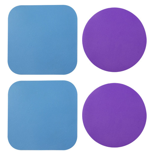 4pcs Jar Opener Gripper Pads, Rubber Jar Grippers Multi-function Jar Opener for Seniors with Weak Hands Coasters (Blue, Purple) 4pcs Jar Opener Gripper Pads, Rubber Jar Grippers Multi-function Jar Opener for Seniors with Weak Hands Coasters (Blue, Purple)