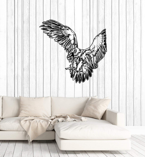 Vinyl Wall Decal Tribal Bird Predator Eagle Flying Big Wings Stickers Mural Large Decor (g4223) Black Vinyl Wall Decal Tribal Bird Predator Eagle Flying Big Wings Stickers Mural Large Decor (g4223) Black
