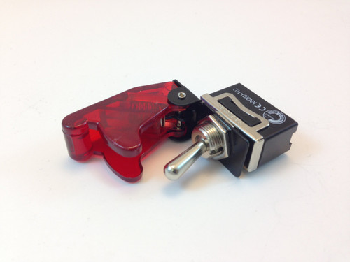 CYGUSA Heavy Duty ON/ON DPDT 6P Toggle Switch 20 AMP with Transparent RED Safety Cover.