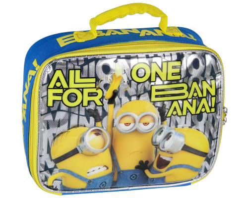 AI ACCESSORY INNOVATIONS Despicable Me Minions Lunch Box One Banana Insulated Kids Lunch Bag Tote For Hot And Cold Food, Drinks, And Snacks