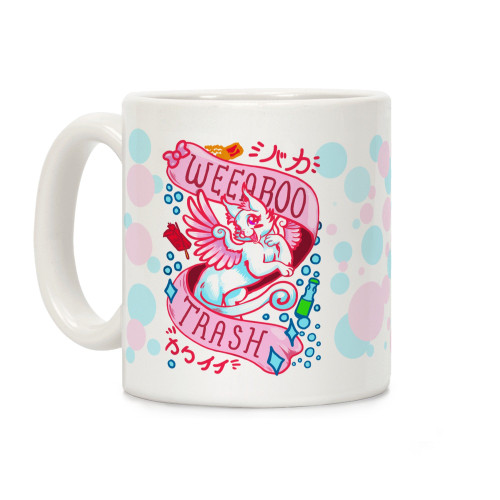 LookHUMAN Weeaboo Trash White 11 Ounce Ceramic Coffee Mug