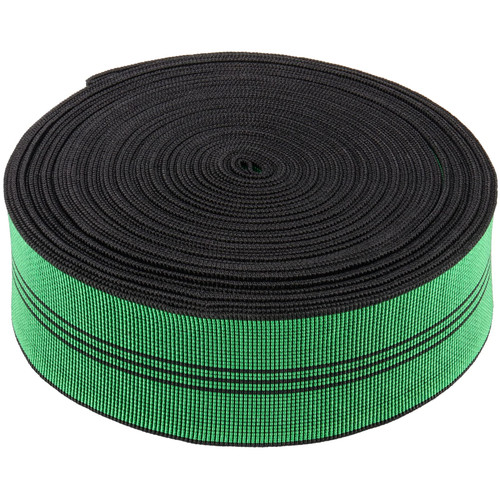 JEUIHAU 2.7 Inches x 65.6 Feet Sofa Elastic Webbing, Black Elastic Webbing Band, DIY Upholstery, Repair and Modification, Stretchy Spring Alternative, Sofa, Couch, Chair Webbing