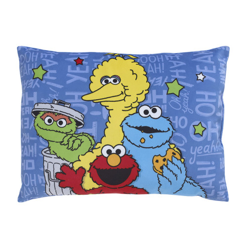 Sesame Street Elmo, Big Bird, Cookie Monster, & Oscar The Grouch, Blue, Red, Green, & Yellow Decorative Toddler Pillow, Blue, Red, Yellow, Green Sesame Street Elmo, Big Bird, Cookie Monster, & Oscar The Grouch, Blue, Red, Green, & Yellow Decorative Toddler Pillow, Blue, Red, Yellow, Green