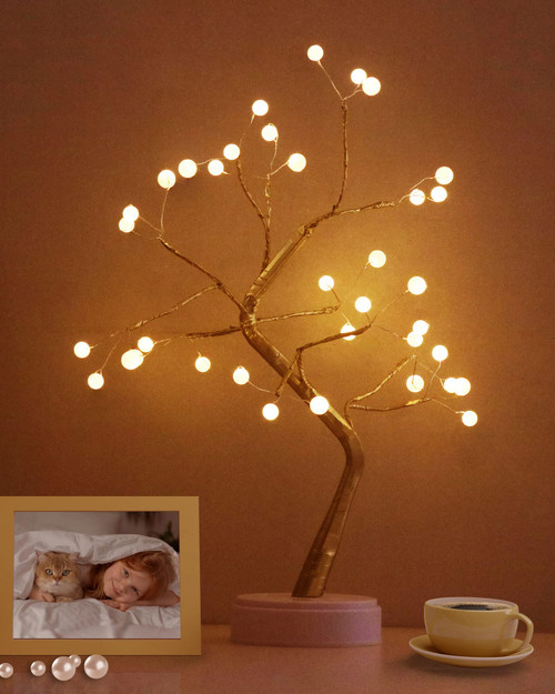 OTAVILEM Bonsai Tree Light for Room Decor, Aesthetic Pearl Tree Lamps for Living Room, Cute Night Light for House Decor, Good Ideas for Gifts, Home Decorations, Weddings, Christmas, Holidays