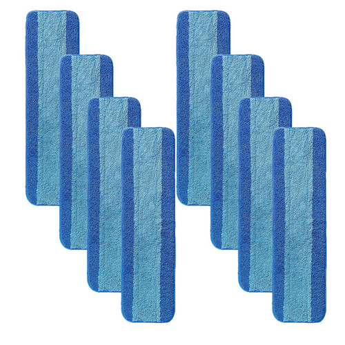 MZY LLC 8 Pack Microfiber Cleaning Pads Compatible with Bona Mop, 18 Inch Microfiber Mop Pads Reusable Pads for Hardwood Floor Cleaning