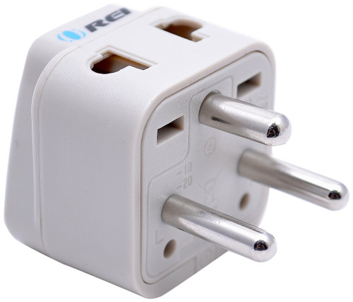 OREI Travel Adapter US to Denmark Plug Adapter - Type K - Universal 2 in 1 - CE Certified - RoHS Compliant - White (DB-20)