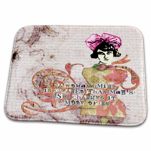 3dRose A Cleaner Mind Pink Digital Collage - Dish Drying Mats (ddm-172183-1)
