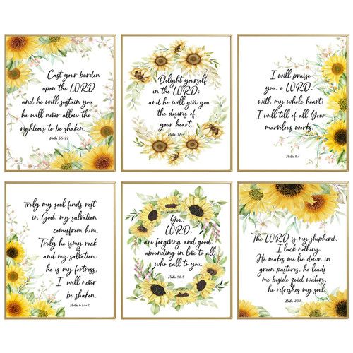 Positive Inspirational Motivational Bible Quotes, bible verses wall decor, Scripture Wall Art Print, Christian Wall Decor Posters, Religious Gifts for Women, Sunflower Wall Decor for Girls' Bedroom Positive Inspirational Motivational Bible Quotes, bible verses wall decor, Scripture Wall Art Print, Christian Wall Decor Posters, Religious Gifts for Women, Sunflower Wall Decor for Girls' Bedroom