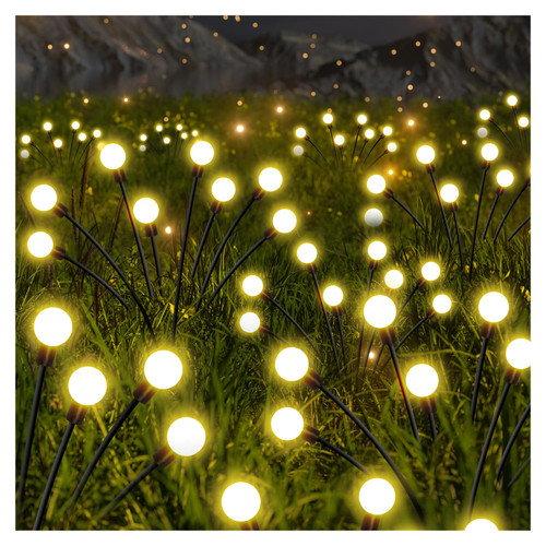 RICEEL 2 Pack Firefly Lights Solar Outdoor, Solar Garden Lights Upgraded 8 LED Solar Powered Firefly Lights Landscape Lights Sway by Wind Solar Lights Outdoor Waterproof for Patio Pathway Yard Decor