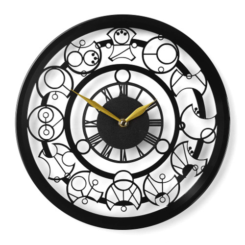 AroundTheTime Gallifreyan Clock, Dr Who Clock, Dr Who Merchandise, Memorabilia Gift for a Doctor Fan, Wall Decor