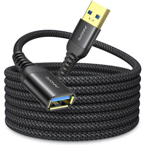 AINOPE 16FT USB 3.0 Extension Cable Type A Male to Female Extension Cord High Data Transfer Compatible with USB Keyboard,Flash Drive, Hard Drive