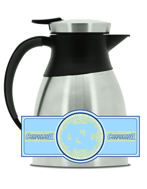NCAA North Carolina Tar Heels Double Wall Stainless Steel Coffee Pot, Medium (1 Liter)
