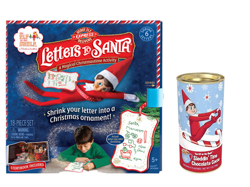 The Elf on The Shelf Letters to Santa and Cocoa - Christmas Scout Elf Express Delivers: Letters to Santa and Elf on the Shelf Hot Chocolate Tin Gift Set Bundle