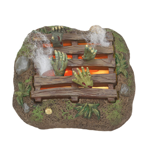 Department 56 Village Halloween Accessories Down on Their Luck Lit Figurine, 1.625 Inch, Multicolor