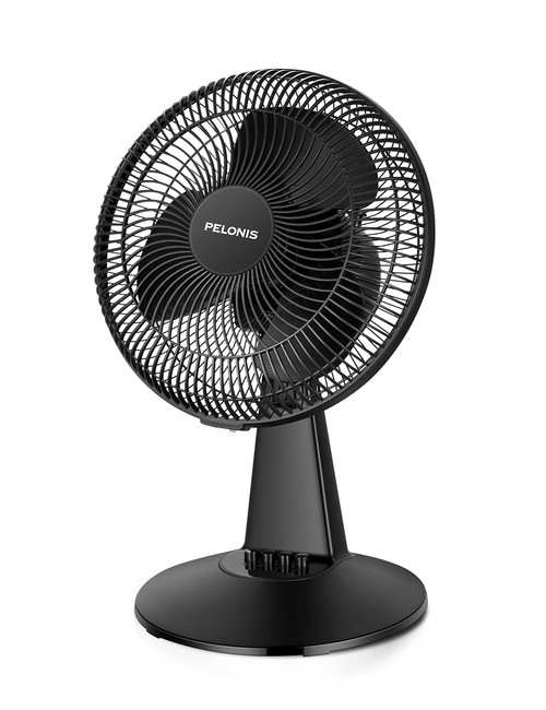 PELONIS Table Fan 12-Inch Oscillating Table Fan Small Portable Electric Plug-In Desk Fan 3-Speeds Adjustable Tilt Head for Bedroom and Office Black PELONIS Table Fan 12-Inch Oscillating Table Fan Small Portable Electric Plug-In Desk Fan 3-Speeds Adjustable Tilt Head for Bedroom and Office Black